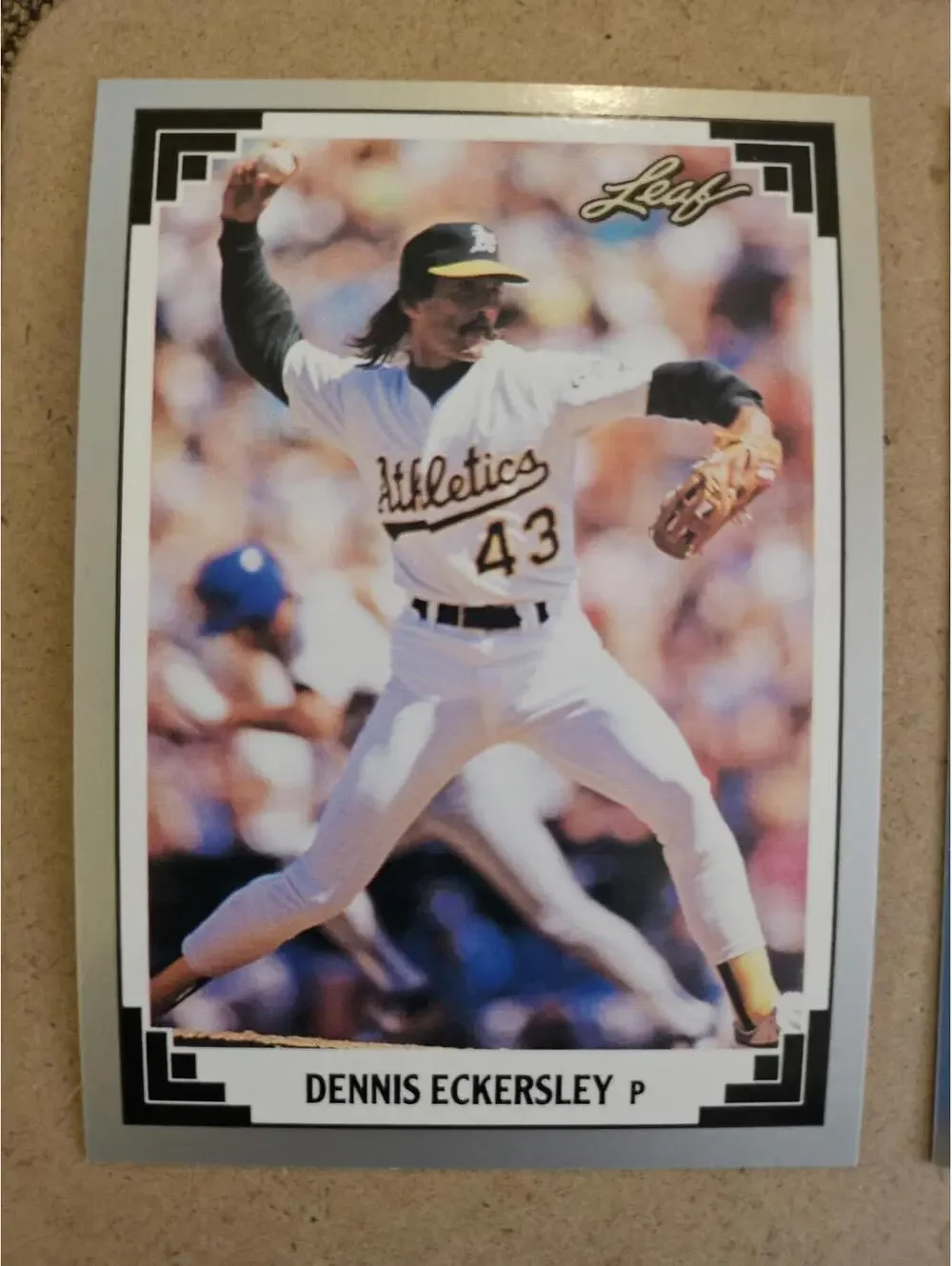 1991 Leaf Baseball - #285 - Dennis Eckersley - Oakland Athletics